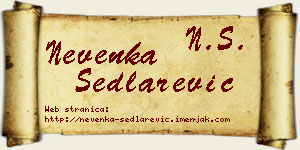 Nevenka Sedlarević vizit kartica